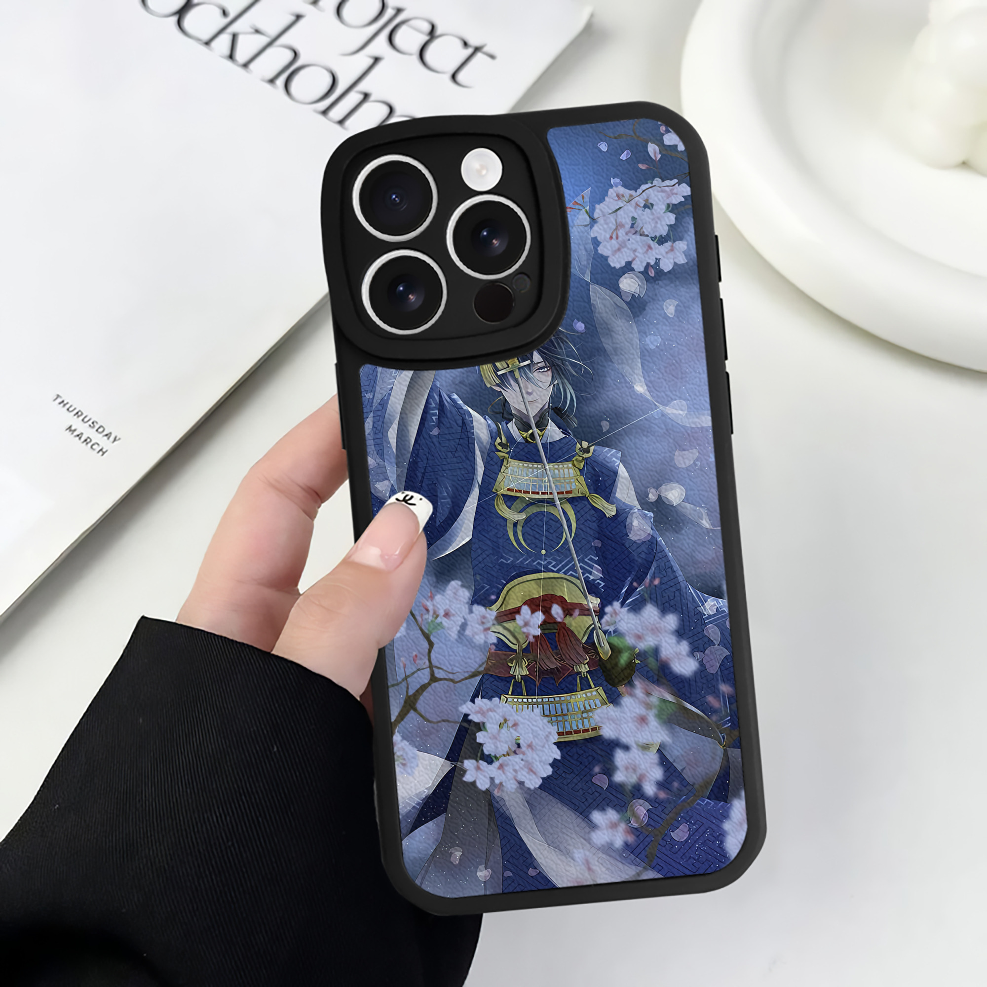 （画像用） 刀剣乱舞 Touken Ranbu 【iPhone 16シリーズ対応】シリコンスマホケース（レザー調） 材質：シリコン